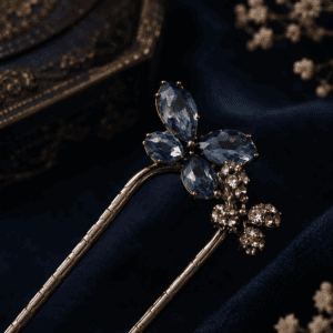 luxury crystal butterfly hair pin crystal detailing